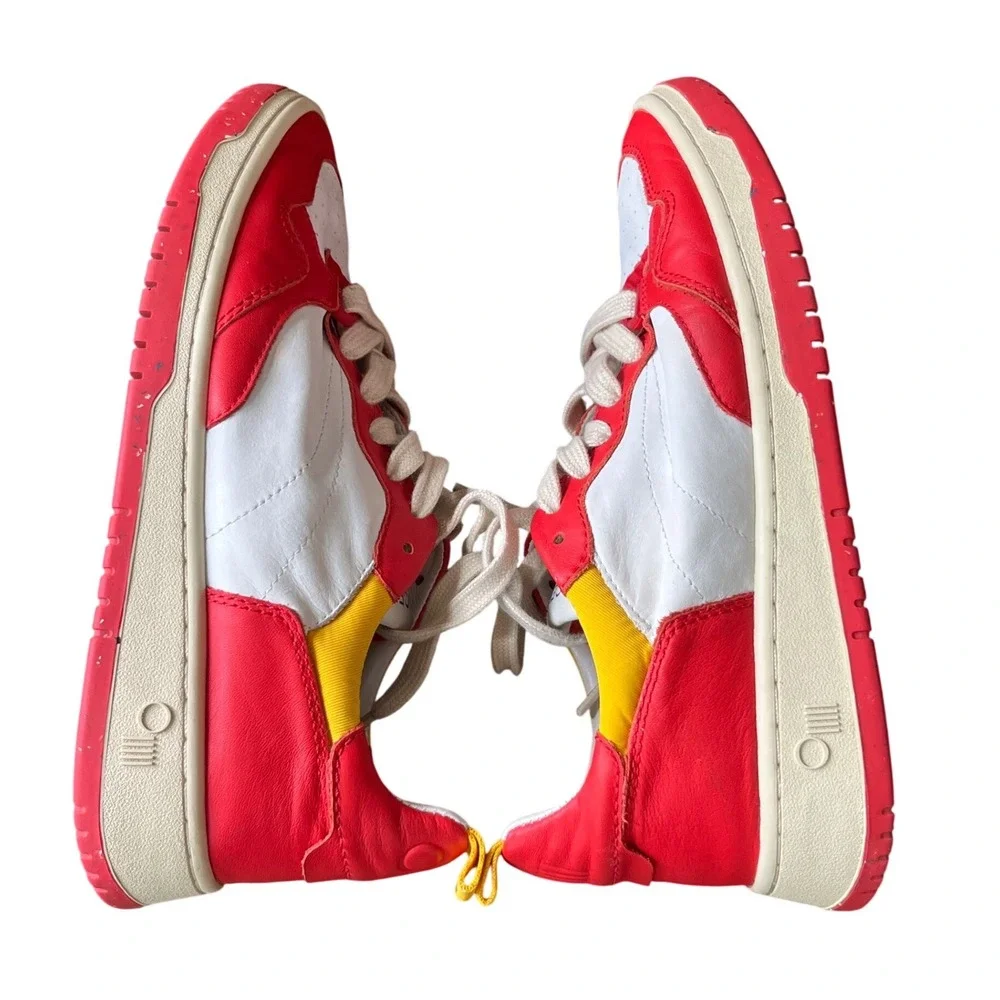 ONCEPT ANTHROPOLOGIE Phoenix Sneakers Shoes RETRO RED w/Yellow & White SIZE 6.5